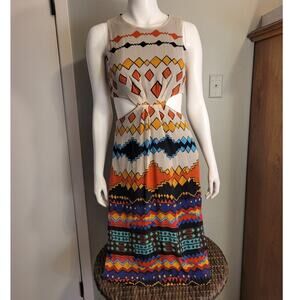Zara Colorful Patterned Maxi Dress